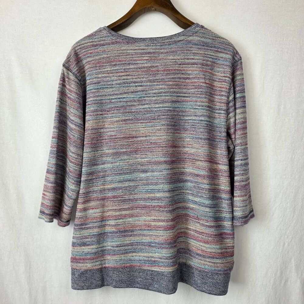 CJ Banks 1X Multicolor Space Dye Sweater Knit Tunic Top - Picture 9 of 11